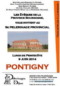 pèlerinage provincial. Le lundi 9 juin 2014 à Pontigny. Yonne. 